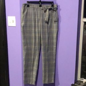 Black & white plaid pants